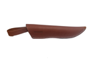 Туристический нож HK1 SSH, нержавеющая сталь, ручка орех, чехол кожа, лезвие 110мм BPS KNIVES - изображение 4