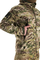 Військова водонепроникна дихаюча тепла тактична фліска-куртка Softshell L(48-50) Мультикам - зображення 5