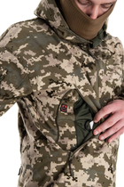 Військова водонепроникна дихаюча тепла тактична фліска-куртка Softshell L(48-50) Піксель - зображення 3