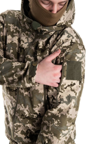 Военная водонепроницаемая дышащая теплая тактическая флиска-куртка Softshell XL(52-54) Піксель - зображення 4