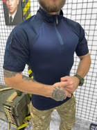 Рубашка тактическая с коротким рукавом синяя размер XL - изображение 4