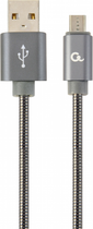 Kabel Cablexpert USB - MicroUSB 1 m Metallic-Grey (CC-USB2S-AMmBM-1M-BG) - obraz 1
