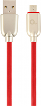 Kabel Cablexpert USB - MicroUSB 1 m Czerwony (CC-USB2R-AMmBM-1M-R) - obraz 1