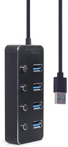 Hub USB 4-portowy USB 3.0 Gembird UHB-U3P4P-01 - obraz 3