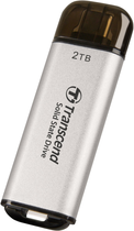 Dysk SSD Transcend ESD300 2TB USB 3.1 Gen 2 Type-C Silver (TS2TESD300S) Zewnętrzny - obraz 2