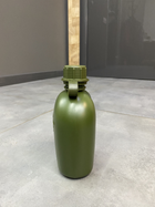 Фляга военная пластиковая 0,8 л в чехле, Олива, крепление на пояс (поясной ремень) - изображение 7