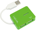 USB-хаб LogiLink Smile 4-Port USB 2.0 Green (4052792007831) - зображення 1