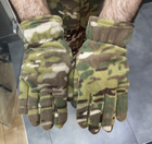 Рукавички зимові флісові пальцеві, Мультикам, розмір універсальний, тактичні рукавички зимові - зображення 6