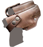 Поясная кобура для Glock 19 коричневая - изображение 7