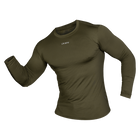 Лонгслів чоловічий тактичний еластичний футболка з довгим рукавом для силових структур Олива Ukraine 7342 XXL (OPT-7901) - зображення 1