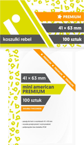 Koszulki na karty do gry Rebel Mini American Premium 41 x 63 mm 100 sztuk (5902650610194) - obraz 1