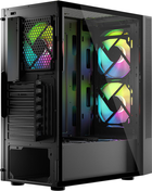 Obudowa komputerowa Logic Concept Arya Mesh+Glass ARGB fans 2x140 mm + 1x120 mm Black (AT-ARYA-10-000000-0002) - obraz 4