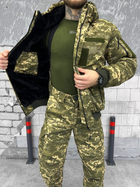 Тактичний зимовий теплий військовий комплект Logos ( Куртка + Штани ), Камуфляж: Піксель ЗСУ, Розмір: M - зображення 3