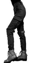 Жіночі поліцейські тактичні брюки 56 чорні утепленні софтшелл (зима) - зображення 7