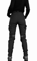 Жіночі поліцейські тактичні брюки 56 чорні утепленні софтшелл (зима) - зображення 10