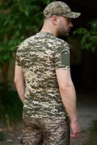 Тактична футболка піксель з липучками на грудях та кишеню на плечі XL - зображення 3