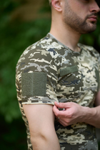 Тактична футболка піксель з липучками на грудях та кишеню на плечі 3XL - зображення 6