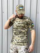 Тактична футболка піксель з липучками та кишенею на плечі XL - зображення 7