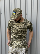 Тактична футболка піксель з липучками та кишенею на плечі XL - зображення 8
