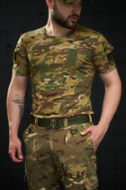 Тактична футболка з липучками на грудях та плечах XL - зображення 1