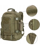 Професійний рюкзак сумка Зелений 40-60 л ранець із базою для модульної системи (Molle) зі зносостійкого водовідштовхувального матеріалу дволямковий - зображення 1