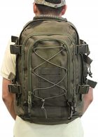 Профессиональный рюкзак сумка Зеленый 40-60 л ранец с базой для модульной системы (Molle) с зносостойкого водоотталкивающего материала двухлямковый - изображение 3