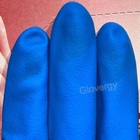 ПЛОТНЫЕ латексные хозяйственные перчатки с удлиненной манжетой Igar High Risk размер L синие 50 шт - изображение 2