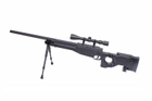 Гвинтівка снайперська MB08D — з оптикою та сошками — Black [WELL] (для страйкбола) - зображення 1