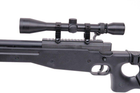 Гвинтівка снайперська MB08D — з оптикою та сошками — Black [WELL] (для страйкбола) - зображення 3