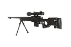 Снайперська гвинтівка 4402D (З оптичним прицілом та сошками) - Black [WELL] (для страйкболу) - зображення 8