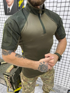 Тактическая рубашка весна-лето убакс с коротким рукавом Олива XL - изображение 2