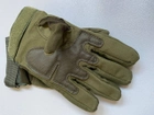 Тактичні рукавиці з пальцями олива розмір М - зображення 3