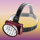 Фонарь налобный Luxury 1898 13LED встроенный аккумулятор регулируемый угол наклона головы фонаря до 180 градусов ЗУ от сети 220V Красный
