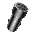 Автомобільний Швидкий зарядний пристрій Baseus Small Screw 2USB 3.4A Black «CAXLD-C»