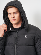 Kurtka puchowa zimowa krótka męska Calvin Klein Jeans Essentials Down Jacket J30J318412-BEH XL Czarna (8719854077398) - obraz 4