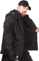 Чоловіча військова зимова тактична вітрозахисна куртка на флісі G8 HAN WILD - Black Розмір M - зображення 3