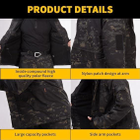 Чоловіча військова зимова тактична вітрозахисна куртка на флісі G8 HAN WILD - Black Розмір M - зображення 5