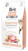 Сухой корм для кошек Brit Care Cat GF Sensitive Digestion & Delicate Taste для привередливых с индейкой и лососем