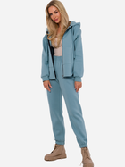 Bluza damska rozpinana streetwear długa Made Of Emotion M761 L-XL Niebieska (5905563714096) - obraz 3