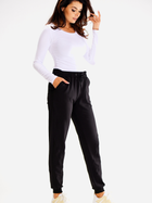 Spodnie dresowe damskie Awama A608 S Czarne (5902360583535) - obraz 3