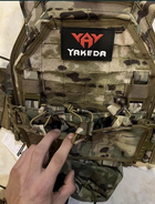 Плитоноска-Тактичний Військовий Жилет З Швидким Скиданням Системою MOLLE І Підсумками Для Магазинів Yakeda Multicam - зображення 3