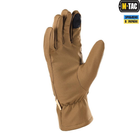 Тактические перчатки M-Tac Winter Soft Shell Coyote, Зимние военные перчатки, Теплые стрелковые перчатки, S - изображение 3