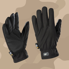 Тактичні рукавички M-Tac Soft Shell Thinsulate Black, Зимові військові рукавички, Теплі стрілецькі рукавички, М - зображення 1