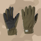 Тактические перчатки M-Tac Fleece Thinsulate Olive,Зимние военные флисовые перчатки,Теплые стрелковые перчатки, L - изображение 1