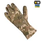 Тактические перчатки M-Tac Winter Soft Shell MM14, Зимние военные перчатки Пиксель, Теплые стрелковые перчатки, S - изображение 10