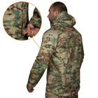 Тактична зимова куртка на флісі CM Stalker SoftShell Multicam / Водовідштовхувальна військова куртка камуфляж, S - зображення 6