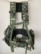 Ременно-плечевая система (разгрузка) укомплектованная, РПС для военных, Разгрузочный жилет РПС MOLLY, пиксель, М - изображение 5