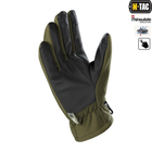 Тактичні рукавички M-Tac Soft Shell Thinsulate Olive, Зимові військові рукавички, Теплі стрілецькі рукавички, XL - зображення 3