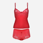 Erotyczny komplet (koszulka + majtki) damski DKaren Wiktoria S Czerwony (5900652526369) - obraz 3