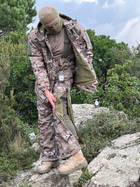 Зимний тактический костюм мультикам софтшел (softshell) повышенной плотности с двойным флисом S - изображение 6